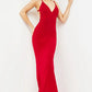 Jovani 00512 Fitted V-Neckline Spaghetti Straps Gown - Special Occasion