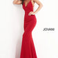 Jovani 00512 Fitted V-Neckline Spaghetti Straps Gown - Special Occasion