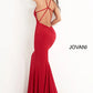 Jovani 00512 Fitted V-Neckline Spaghetti Straps Gown - Special Occasion