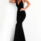 Jovani 00512 Fitted V-Neckline Spaghetti Straps Gown - Special Occasion