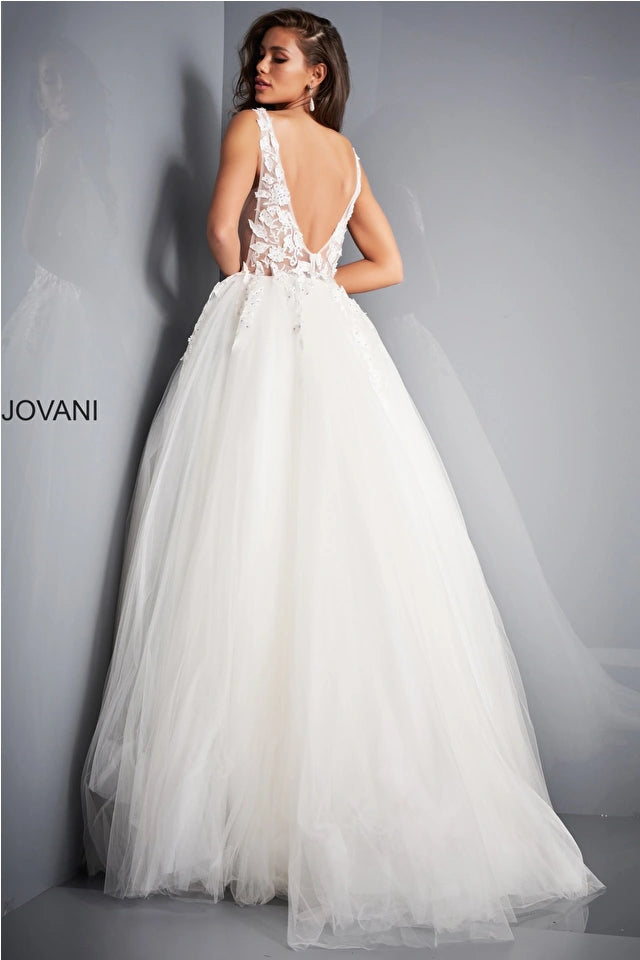 Jovani 02840 Floral Appliques Ballgown - Special Occasion/Curves