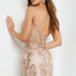 Jovani 04699 Plunging Neckline Beaded Short Homecoming Dress