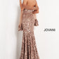 Jovani 05054 Sequin Embellished Strapless Gown - Special Occasion/Curves