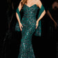 Jovani 05054 Sequin Embellished Strapless Gown - Special Occasion/Curves