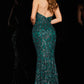 Jovani 05054 Sequin Embellished Strapless Gown - Special Occasion/Curves