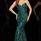 Jovani 05054 Sequin Embellished Strapless Gown - Special Occasion/Curves