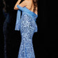 Jovani 05054 Sequin Embellished Strapless Gown - Special Occasion/Curves