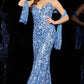 Jovani 05054 Sequin Embellished Strapless Gown - Special Occasion/Curves