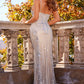 Jovani 05752 Spaghetti Strap V-Neckline Gown - Special Occasion/Curves