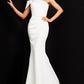 Jovani 06753 One Shoulder Ruched Long Dress - Special Occasion/Curves