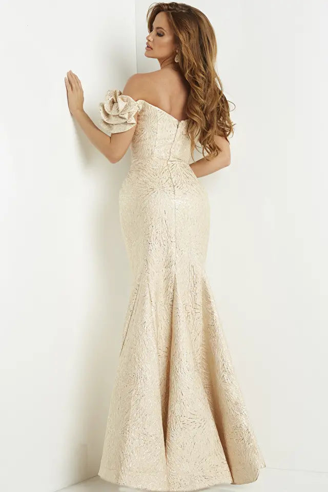 Jovani 07154 Off The Shoulder Sweetheart Neckline Dress - Special Occasion/Curves