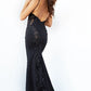 Jovani 07296 Fitted V-Neckline Mermaid Dress - Special Occasion