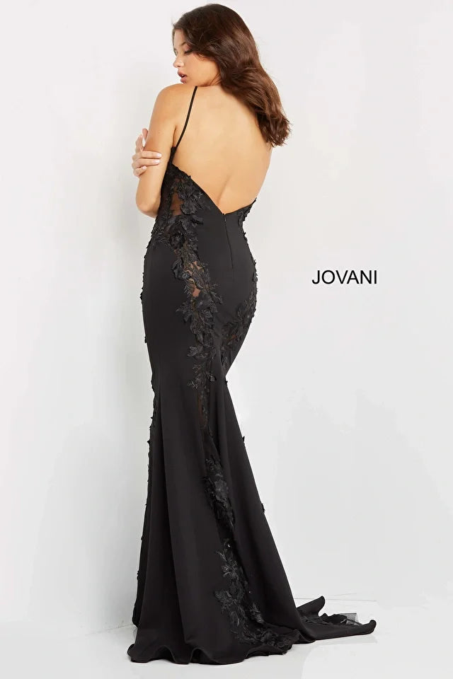 Jovani 07296 Fitted V-Neckline Mermaid Dress - Special Occasion