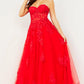 Jovani 07901 Lace Appliques Strapless Prom Gown - Special Occasion/Curves