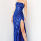 Jovani 07913 Embellished Sequin High Slit Gown - Special Occasion