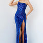 Jovani 07913 Embellished Sequin High Slit Gown - Special Occasion