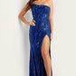 Jovani 07913 Embellished Sequin High Slit Gown - Special Occasion