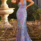 Jovani 08099 Sequin V-Neckline Mermaid Dress - Special Occasion/Curves