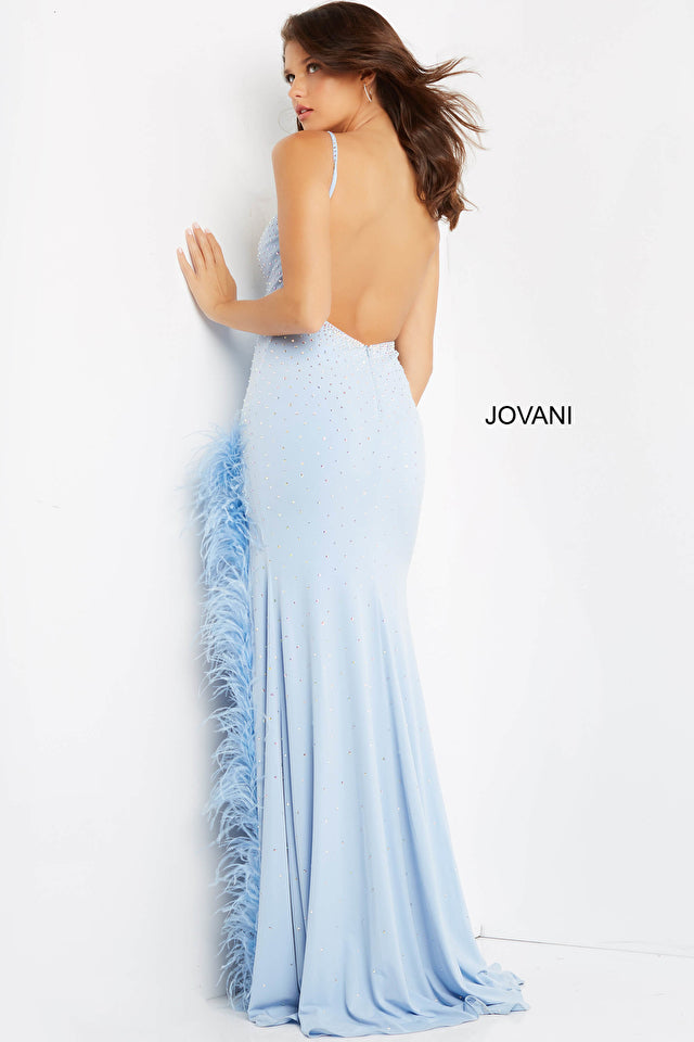 Jovani 08283 V-Neckline Embellished Dress - Special Occasion/Curves