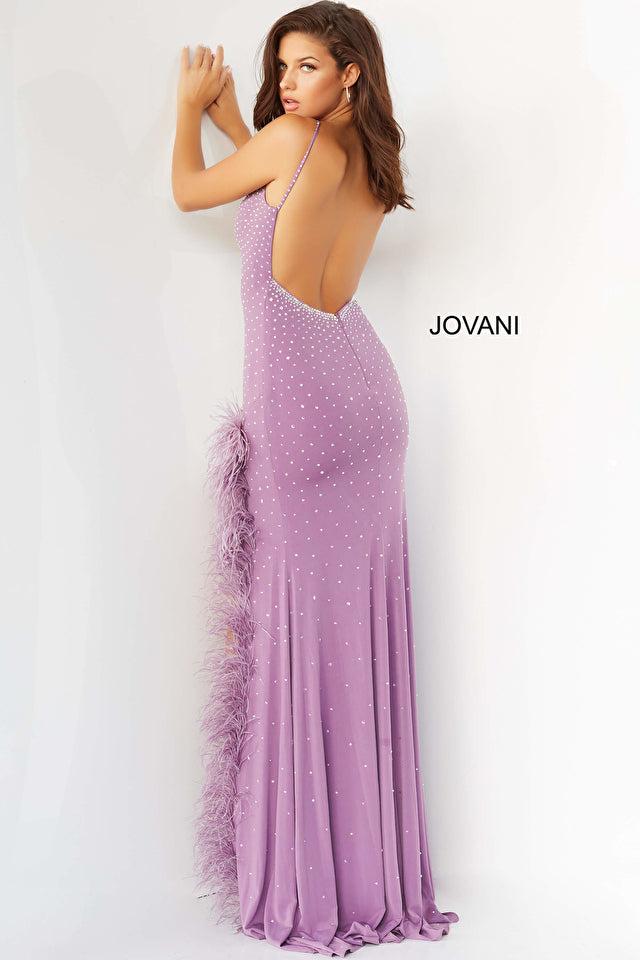 Jovani 08283 V-Neckline Embellished Dress - Special Occasion/Curves