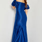 Jovani 08361 Off the Shoulder Ruched Mermaid Formal Gown - Special Occasion/Curves