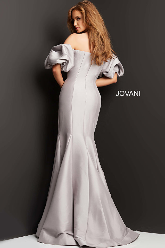 Jovani 08361 Off the Shoulder Ruched Mermaid Formal Gown - Special Occasion/Curves