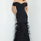 Jovani 08384 Off The Shoulder Mermaid Feather Fitted Gown - Special Occasion/Curves