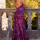 Jovani 08459 Sequin Embellished Spaghetti Strap Dress - Special Occasion/Curves