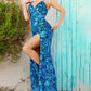 Jovani 08459 Sequin Embellished Spaghetti Strap Dress - Special Occasion/Curves