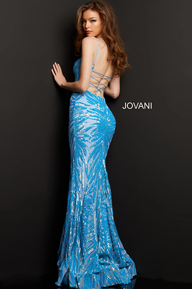 Jovani 08481 Embellished Tie Back Dress - Special Occasions/Curves