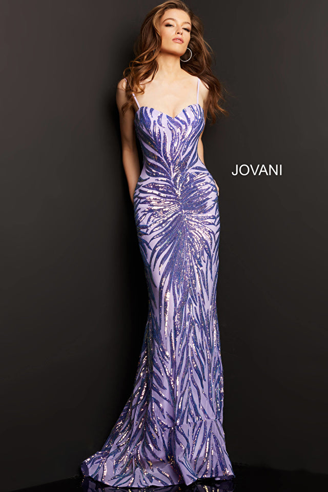 Jovani 08481 Embellished Tie Back Dress - Special Occasions/Curves