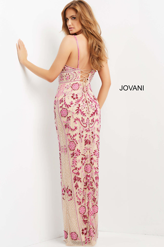 Jovani 08546 Embellished V-Neckline Prom Dress - Special Occasion/Curves