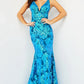 Jovani 08646 Embellished V-Neckline Mermaid Gown - Special Occasion/Curves