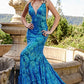 Jovani 08646 Embellished V-Neckline Mermaid Gown - Special Occasion/Curves