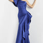 Jovani 09201 One Shoulder Sleeve Ruffle Evening Gown - Special Occasion/Curves