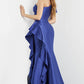 Jovani 09201 One Shoulder Sleeve Ruffle Evening Gown - Special Occasion/Curves