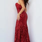 Jovani 09695 Strapless Sequin Sheath Prom Dress - Special Occasion/Curves