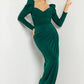 Jovani 09763 Long Sleeve Formal Fitted Evening Dress - Special Occasion/Curves