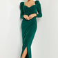 Jovani 09763 Long Sleeve Formal Fitted Evening Dress - Special Occasion/Curves