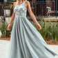 One Shoulder Glitter A-Line Women Formal Dress by GLS by Gloria - GL3384 - Special Occasion/Curves