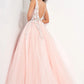 Jovani 11092 Tulle Floral Embroidered Party Ballgown - Special Occasion/Curves