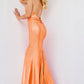 Jovani 220110 Embellished V-Neckline Mermaid Gown - Special Occasion/Curves