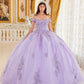 Off The Shoulder Floral Quinceanera Ball Gown By Ladivine 15702