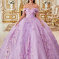 Floral Appliqued Off The Shoulder Quinceanera Ball Gown By Ladivine 15713