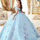 Floral Appliqued Off The Shoulder Quinceanera Ball Gown By Ladivine 15713