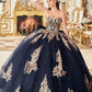 Glitter Strapless Sweetheart Neckline Quinceanera Ball Gown By Ladivine 15715