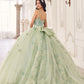 3D Butterfly Applique Sleeveless Quinceanera Gown by Cinderella Divine 15718