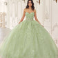 Floral Strapless Sweetheart Neckline Gown by Cinderella Divine 15719 - Quinceanera