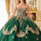 Strapless Sweetheart Neckline Layered Tulle Quinceanera Ball Gown By Ladivine 15721