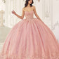 Strapless with Removable Caplet Gown by Cinderella Divine 15723 - Quinceanera